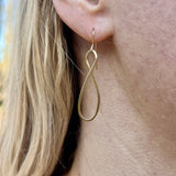 Infinity Earrings, 14K Gold Filled, Handmade
