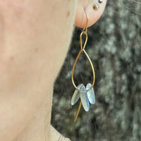 Teardrop Earrings with Healing Gemstones
