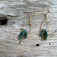 Teardrop Earrings with Healing Gemstones