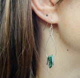 Teardrop Earrings with Healing Gemstones