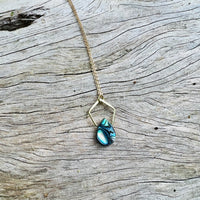 Pentagonal Necklace with Healing Gemstones in Sterling Silver or 14K Gold Filled