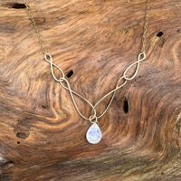 Infinite Nature Necklace with Lavender Quartz & Sterling Silver, Handmade