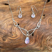 Infinite Nature Necklace with Lavender Quartz & Sterling Silver, Handmade