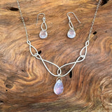 Infinite Nature Necklace with Lavender Quartz & Sterling Silver, Handmade