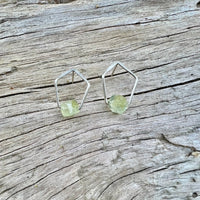 New Pentagonal Post Earrings with Healing Gemstones