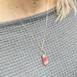 Pentagonal Necklace with Healing Gemstones in Sterling Silver or 14K Gold Filled