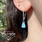 Dainty Opal Earrings, Sterling Silver, Handmade