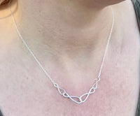 Multiple Infinity Necklace, Handmade, Sterling Silver