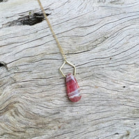Pentagonal Necklace with Healing Gemstones in Sterling Silver or 14K Gold Filled