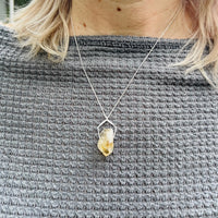 Pentagonal Necklace with Healing Gemstones in Sterling Silver or 14K Gold Filled