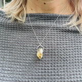Pentagonal Necklace with Healing Gemstones in Sterling Silver or 14K Gold Filled