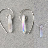 Crystal Point Pendant Necklace Natural Angel Aura Quartz Point & Sterling Silver Chain