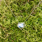 Petite Goddess Power Pendant, with Sterling Silver and Rainbow Moonstone