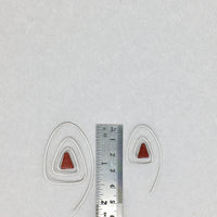 Spiral Triangle Earrings with Sterling Silver & Healing Stone Red Jasper Handmade